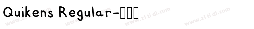 Quikens Regular字体转换